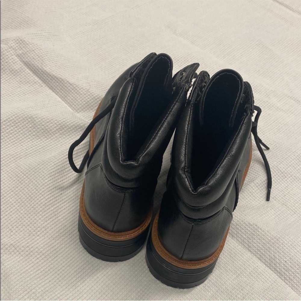 Indigo Black Lace-up Combat Boots • Utility Military Ankle Boots • Women’s 6.5 - Picture 4 of 8